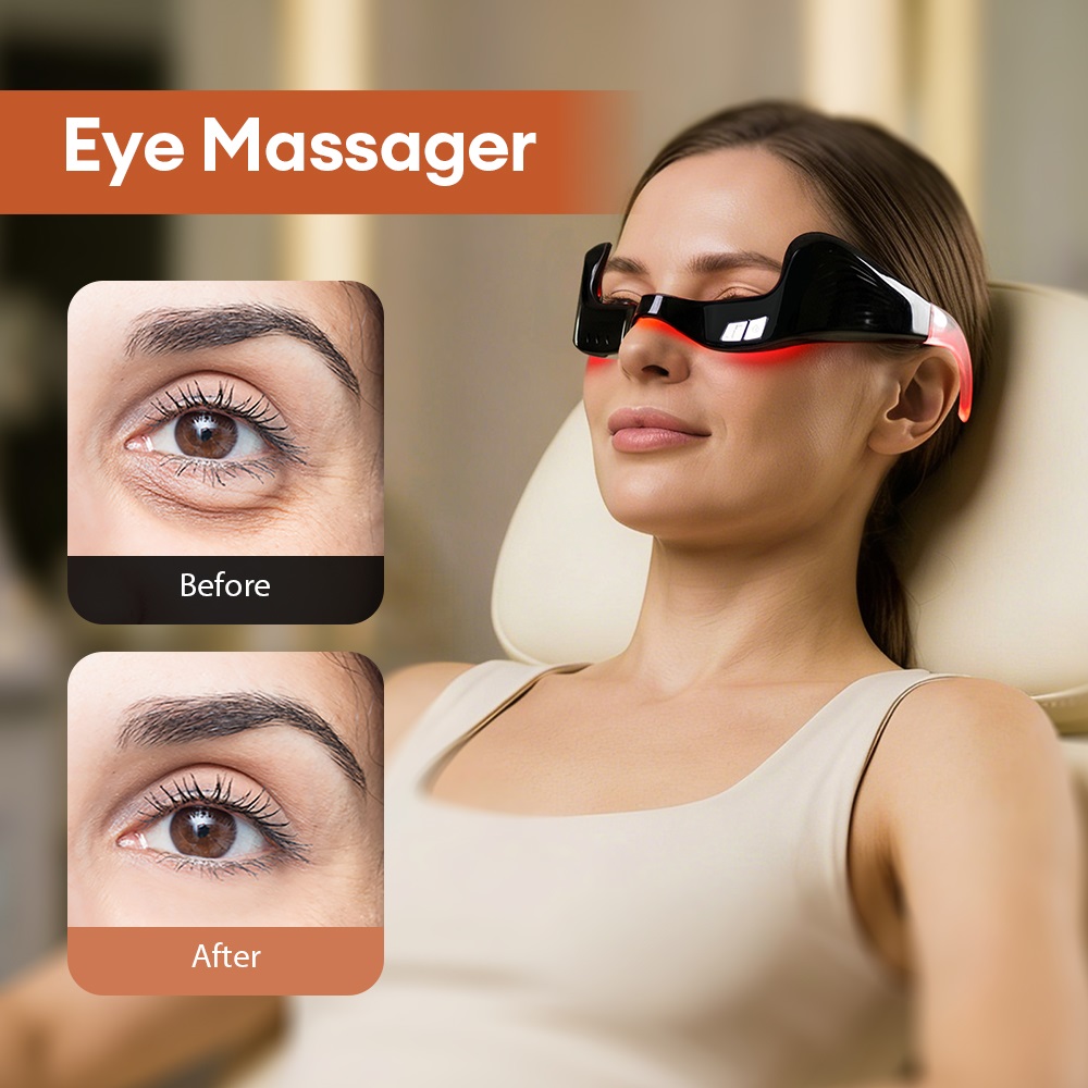 Light Therapy Glasses - Electric Eye Massager Red Light Therapy