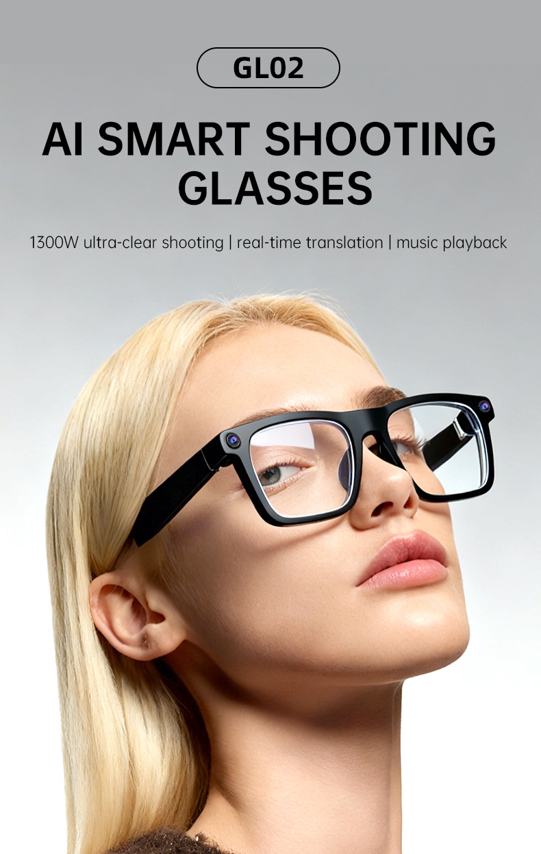 GL02 AI Smart Glasses — 13MP c - Smart Glasses Lens 评论和价格