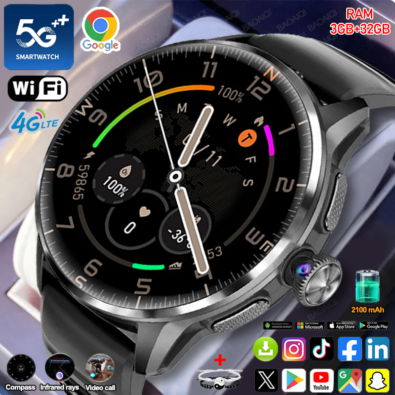 5G/4G Full Network Smart Watch - Fall Detection Watch 评论和价格