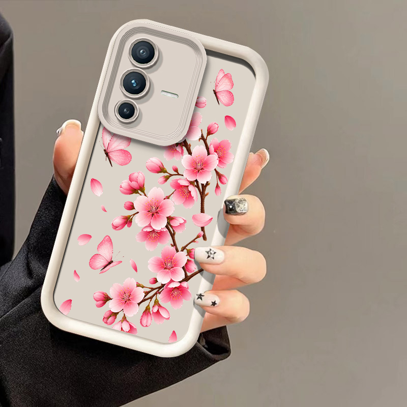 Pink Cherry Blossom Print Phon - Vivo V40 评论和价格