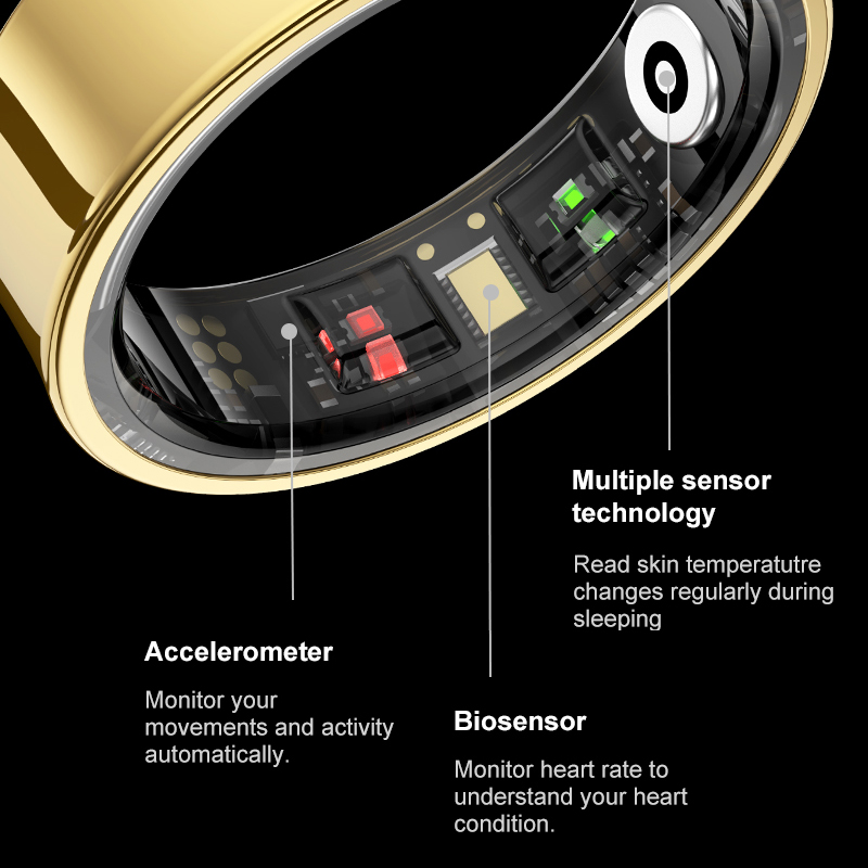 Smart Ring Men Women with Char - Temperature Ring Skin 评论和价格